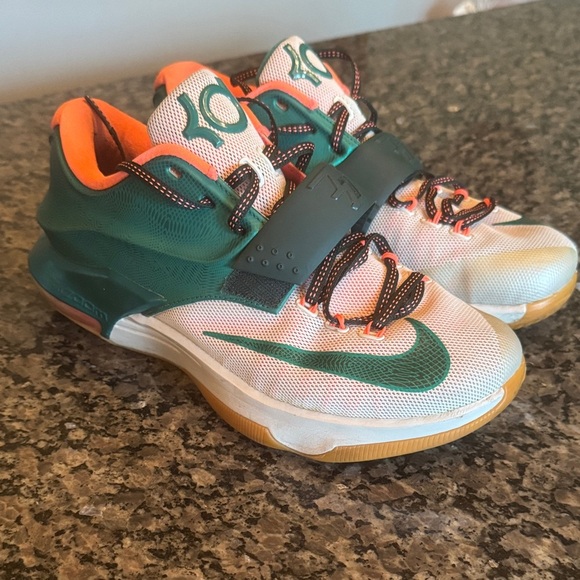 Nike air zoom KD 7 VII Easy Money White Green Size 9 Sneakers EUC - Picture 3 of 17